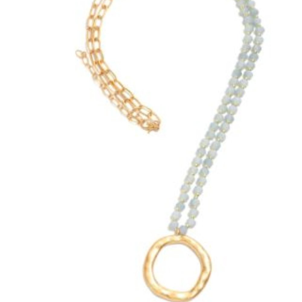 Long Beaded and Chain Link Necklace